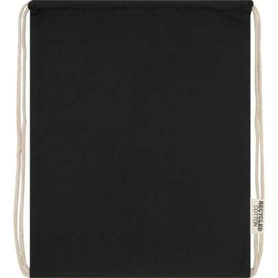 Generic Oregon Cotton Drawstring Bag (Solid Black)