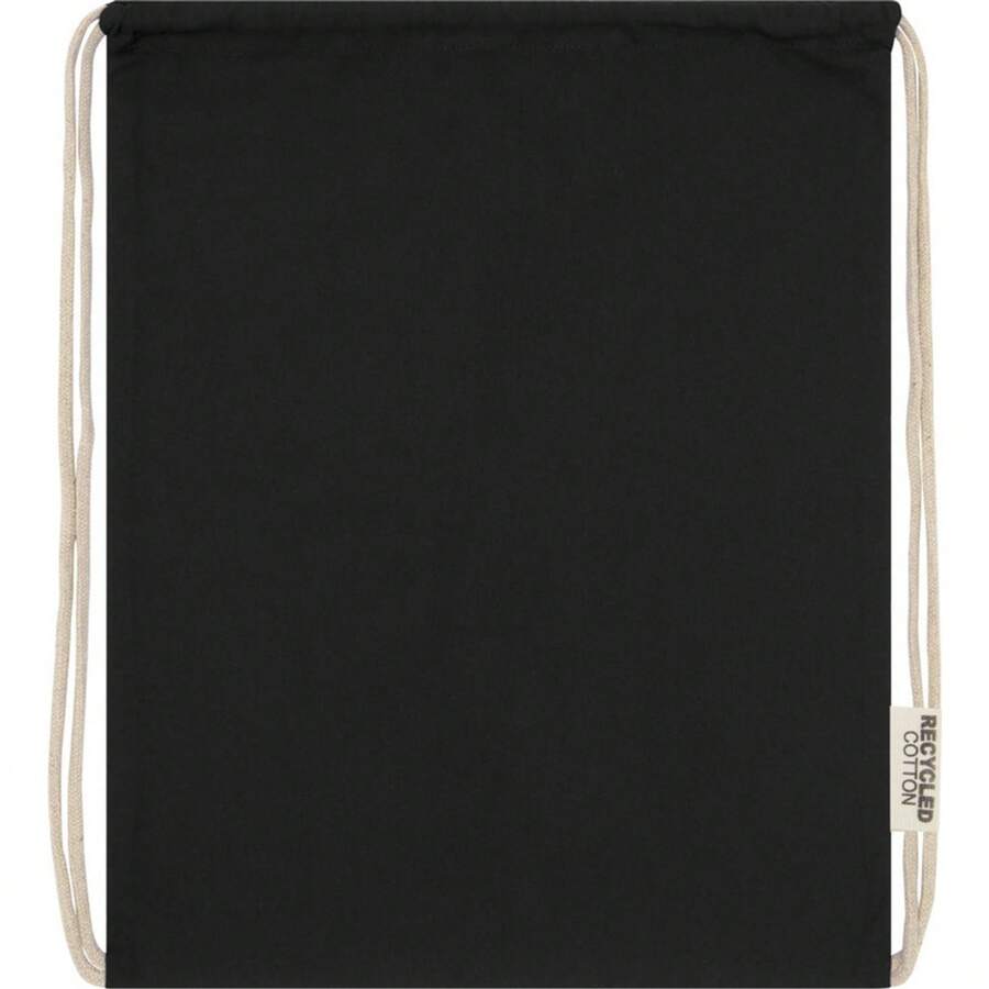 Generic Oregon Cotton Drawstring Bag (Solid Black) - Black - View 1