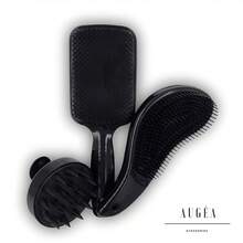 TRIO Brush Kit: Flex Racket, Magic Brush And Silicone Hair Massager Brush - Black - View 1