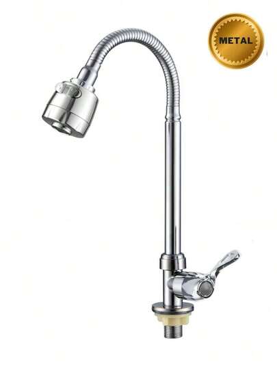 Torneira Cozinha Gourmet Flexível 1/4 Volta Cromo Bancada