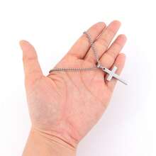 Pendant Necklace Men Stainless Steel Chain Necklace For Men - Stainless Steel Cross - View 5