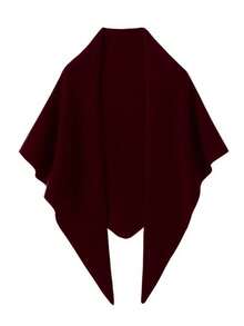 1pc Women's Solid Color Fluffy Thickened Scarf, Large Size Triangle Shawl, Warm Wrap, Versatile Accessory, 64.96X165CM, Autumn/Winter 2025 New Arrival