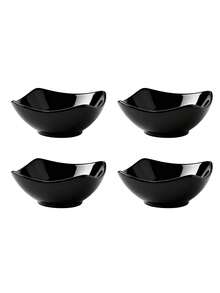 2pcs/4pcs/6pcs/8pcs/10pcs White Salad Bowls And Plates Set, Reusable PP Plastic Bowls And Plates, Suitable For Cold Dishes, Cooked Food, Desserts, Party Food, Stackable Storage, Suitable For Family Gatherings, Hotels, Microwave , Outdoor RV/Camping Picnic Parties, Lightweight Portable, Reusable, Foldable, Summer Wedding Tableware - Black - View 11