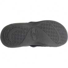 Isotoner Women's Terry And Satin Slip On Cushioned Slipper With Memory Foam For Indoor/Outdoor Comfort Flat Sandals - màu đen - Xem 6