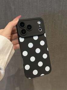 1pc Fashionable Polka Dot Pattern Soft Protective Phone Case, Suitable As Birthday Or Holiday Gift For Elders, Friends, Family, Couples, Compatible With IPhone And Models