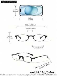3 PCS Women's Acrylic Light Glasses Casual Lightweight Soft Gesture Rectangle Non-Prescription Glasses For Daily Clothing Decor And Back To School - Nhiều màu - Xem 8