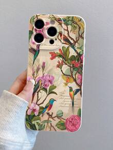 1 件时尚创意花卉玫瑰彩绘图案保护手机壳适用于 Apple XS/XS Max/XR/11/12/13/14/14 Plus/15/15 Plus/16/16 Plus/7/8 Plus 等型号 - 彩色 - 查看 3