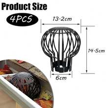 4 件装排水沟防护罩，可扩展落叶防护网过滤器，落水管碎屑防护，易于安装，耐用材料 - 黑色網籠 - 查看 5