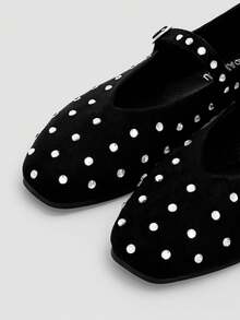 新款时尚舒适亮片平底女鞋，适合日常、度假和夏季穿着，非常可爱 - 黑色 - 查看 6