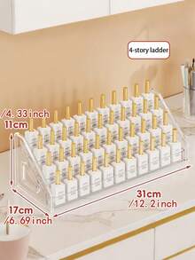 1 zestaw wielowarstwowej półki ekspozycyjnej do przechowywania kosmetyków, na lakiery do paznokci, cienie do powiek, pudry kompaktowe i inne kosmetyki do makijażu, na toaletkę, jako stojak na dekoracje świąteczne i noworoczne