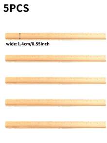 5pcs Bobbin Wood Trim Decorative Half Round Beaded Molding Sticks, Unfinished Bobbin Molding For DIY Decor, Cabinets, Furniture, Paneling, Board And Batten Projects - Multicolor - View 12