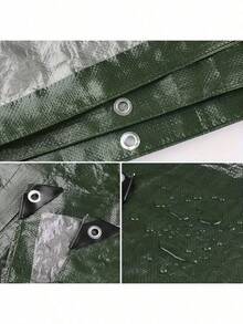1 pieza Lona multiusos impermeable, con ojales reforzados, adecuada para cubiertas de camiones, uso al aire libre, camping y accesorios para tiendas de campaña, protección impermeable, sombra contra la lluvia, resistente al desgarro, bordes reforzados, ojales a prueba de óxido, ideal para protección solar al aire libre y uso agrícola, hecha de material de PE, totalmente impermeable, tela impermeable duradera para camping, disponible en varios colores y tamaños