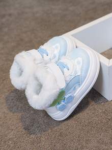 1 Paar Baby Lässig stiefel, Klettverschluss, Mädchen Plüsch Kurzstiefel