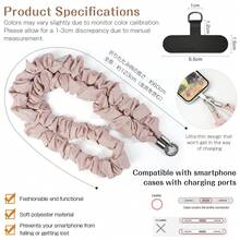 Smartphone Shoulder Strap With Label Sticker, Fits All Models, Crossbody Phone Strap, Shoulder Strap, Cord, Ruffle Edge, Fashion, Women, Anti-Drop, Convenient Carrying - Multicolor - View 4