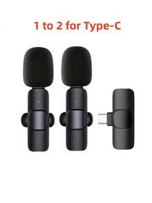 Professional Wireless Lavalier Microphone With USB-C Design, Suitable For Smartphones And Laptops, Perfect For Video Recording, Live Streaming, Interviews And Vlogging, 60mAh Rechargeable Battery - Multicolor - View 17