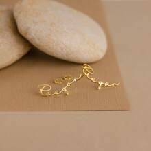 Custom Name Stud Earrings Custom Earrings For Everyday Wear Handmade Minimalist Jewelry Birthday Gift - Multicolor - View 4