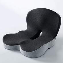 Cojín de Soporte Lumbar, Cómodo Almohadón para Silla de Oficina y Gaming, Suave con Apoyo para Espalda, Alivia Cadera para Trabajar, Conducir o Estudiar por Mucho Tiempo, Regalo Halloween Navidad - Gris - Ver 9