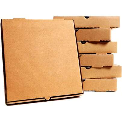 100 Pack Pizza Boxes Plain Brown Postal Box Takeaway Style Box
