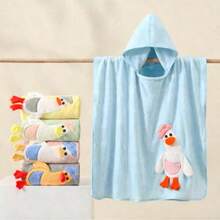 Rozmiar 70*130 cm, uroczy, szybkoschnący szlafrok z polaru koralowego, ręcznik kąpielowy w stylu peleryny, supermiękki. "Mały, szybkoschnący szlafrok z polaru koralowego, ręcznik kąpielowy w stylu peleryny, supermiękki z kapturem, starannie zaprojektowany, aby sprostać każdej kąpieli".