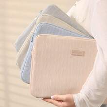 Nova bolsa de pelúcia para laptop, leve e portátil, grande capacidade de armazenamento, adequada para viagens de negócios, unissex