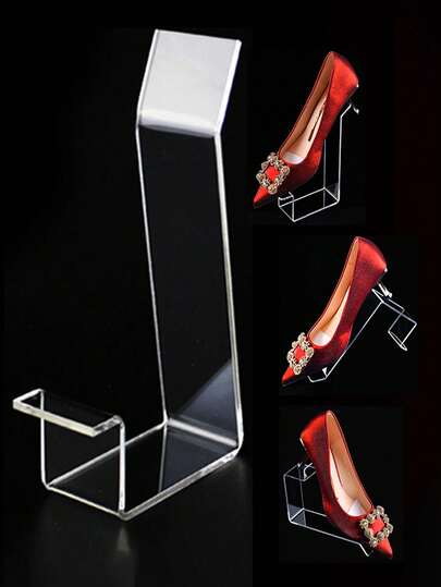 ‌2pcs Acrylic Shoe Display Stands, Clear Shoe Racks For Store/Home, Shoe Holder For Sneakers/Heels/Flat Shoes, Shoe Rack For Retail Window Display, Thickened Acrylic Display Stand