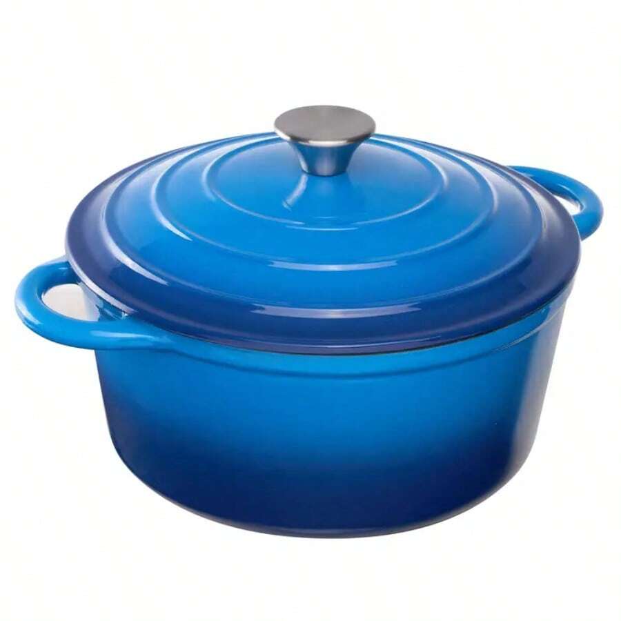 Enameled Cast Iron Dutch Oven, 6QT Dutch Oven Pot With Lid, Heavy Duty Cooking Pot For Bread Baking, Braising, Stews, Roasting