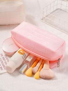 Multi-Functional Travel Makeup Bag,Portable Toiletry Bag,Large Capacity Cosmetic Bag,Zipper Makeup Pouch , Makeup Travel Toiletry Organizer,Travel And Vacation Essentials Cosmetic Bags,Skin Care Bag,Suitable For Home & Travel Use,For Sanitary Napkins, Headphones,Charger,Lipsticks,Cosmetics,Perfume,Skin Care And Beauty Products,Halloween Gifts, Christmas Gifts