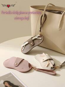 Bolsa portátil de macio para óculos de sol, estojo protetor para óculos, bolsa para óculos, caixa protetora anti-perda para pendurar óculos