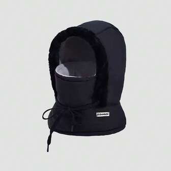 1 st. vintertjock, quiltad bombermössa med halsduk för män och kvinnor, vindtät cykelmössa, modern europeisk stil