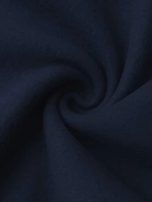 Sudadera con capucha gruesa para mujer Unitalla  con estampado , de estilo casual y sencillo, adecuada para otoño/invierno - Azul Marino - Ver 3