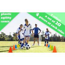 Plastic Training Traffic Cones, Sport Cones, Agility Field Marker Cones For Soccer Basketball Football Drills Training, Outdoor Activity Or Events,Plastic Agility Cones- Mini Traffic Safety Construction Cones For Party, Drills, Basketball, Soccer,Bright Neon Colored Orange, Cones Sports Equipment For Fitness Training, Traffic Safety Practice - Multicolor - View 5