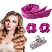 4pcs No-Heat Hair Curler Headband Clip Set, Slouchy Bowknot Long Hair Band Curling Waver Styling Tool For Big Waves, Hair Curlers, Curly Hair Brush, Rollers, Curly Hair Products, Curler, Rollers For Hair Curl, Curly Hair Tools, Hair Rollers, Curly Hair, Heatless Curl, Heatless Curls, Hair Curler, Barber, Hair Tools, Hair Products, Hair Curlers, Rollers