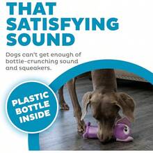 Outward Hound Bottle Bros Elephant Dog Toy, 7.9 Inch Plush Squeaky & Crackle Toy For Dogs, Interactive Fetch & Engaging Solo Play, Small, Purple - 7吋紫色大象 - 查看 2