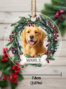 Personalized Pet Ornament, Custom Dog Christmas Ornament, Pet Memorial Ornament, Cat Photo Christmas Ornament, Pet Portrait With Name As A Gift - Multicolor - View 10