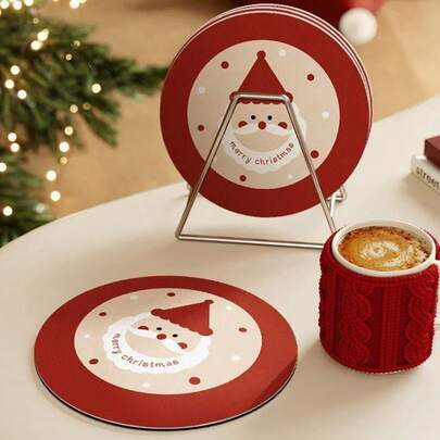 Dekoracyjne podkładki pod stół na Boże Narodzenie, Chłonne podkładki pod napoje, Ochrona stołu, Dekoracje na imprezy o tematyce bożonarodzeniowej i wigilijnej, Akcesoria do kubków do kawy