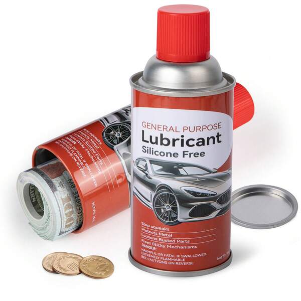 Dekorative Blechdose, kreative Spardose, innen Cut Out zum Verstecken von Bargeld, Uhren und anderen Wertsachen, geeignet für Reisen