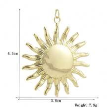 1pc Fashionable Hiphop Style Sun & Heart Pendant, DIY Bracelet, Necklace, Earrings Jewelry Accessory
