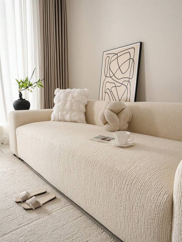 1pc/2pc/3pc/4pc Extra Large Couch Covers For 3 Cushion Sofa, Super Stretch Sofa Cover For 3 Large Seat Cushion, Universal Slip Cover For Living Room