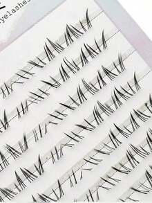 80pcs Arctic Star Under Lash Clear Stem B Curl False Eyelashes, Natural Look Sunflower Lashes For Beginnerslash Clusters,Eyelash Clusters,Individual Eyelashes,Lashes,Fake Lashes - B - 查看 6