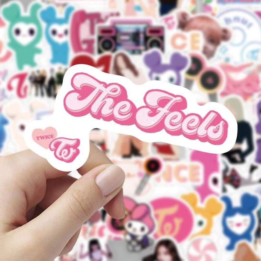 300 Stücke koreanische Celebrity Girl Group Twist Cartoon Aufkleber für iPad, Laptop und Dekoration, wasserfest, Weihnachtsgeschenk
