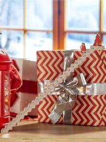 1 peça, calendário de contagem regressiva de escada de madeira do Papai Noel, calendário do advento de Natal, calendário de contagem regressiva de escada engraçada do Papai Noel, calendário do advento de madeira de 24 dias para decoração de mesa de escritório em casa e Natal - Multicolorido - Ver 3