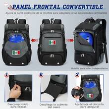 Mochila para Softball, Equipamiento y Viajes: Béisbol Hombre Ligera con Doble Almacenamiento de Cascos, Compartimento de Zapatos, Gancho para Valla, Para Adultos y Jóvenes - gris - Ver 3