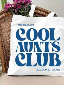 1 pieza Bolso de tote de club fresco, bolso de hombro multifuncional para viajes de gran capacidad unisex, diseño de moda con apertura amplia, bolso de almacenamiento esencial para ir y venir y viajar, adecuado para todas las estaciones