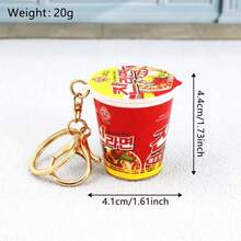 Korean Simulation Snack Bag Keychain Turkey Noodles Instant Noodles Pendant Fun Food Miniature