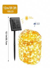 Solar Powered Outdoor String Lights With 8 Modes - 7M/12M/22M Waterproof Fairy Lights With 50/100/200 LEDs For Yard, Garden, Fence, Christmas Tree, Wedding, Birthday, Party Decorations