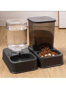 Pet Feeder And Waterer Set, 1200ml Automatic Water Dispenser And 0.75kg Feeder, Can Be Used Separately, Self-Refilling, Easy To Clean, Suitable For Cats, Dogs, Rabbits, Squirrels And Other Medium-Small Pets - Dark Grey - View 8