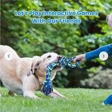 1个绳结狗玩具，耐咬玩具，拔河玩具，适合中大型犬 - 彩色 - 查看 5