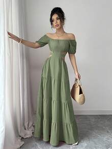 Women Long Dresses - Green - View 6