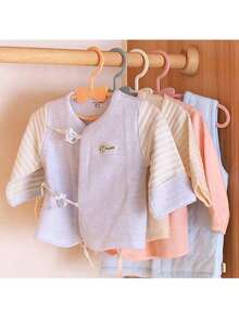 Cuier pentru haine pentru copii, 10 buc/1 buc, fabricat din material PP, suport de uscare a hainelor de acasă, suport pentru haine drăguț, antiderapant și anti-cădere, cuier pentru haine pentru nou-născuți, cuier pentru depozitarea dulapului cu papion, robust și durabil, cu cârlige, cuier multifuncțional pentru haine uscate și umede, două în unu cu fundă, potrivit pentru copii cu vârsta cuprinsă între 0 și 10 ani, cuier și clemă esențiale pentru depozitarea acasă