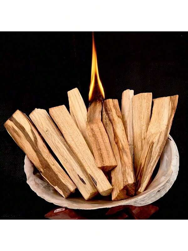 1 pièce Bâton d'encens en bois de santal naturel, pour l'aromathérapie, le nettoyage des cristaux, la méditation - Purification de l'air domestique et soulagement du stress